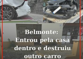 Belmonte: Entrou pela casa dentro e destruiu outro carro