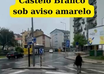 Castelo Branco sob aviso amarelo