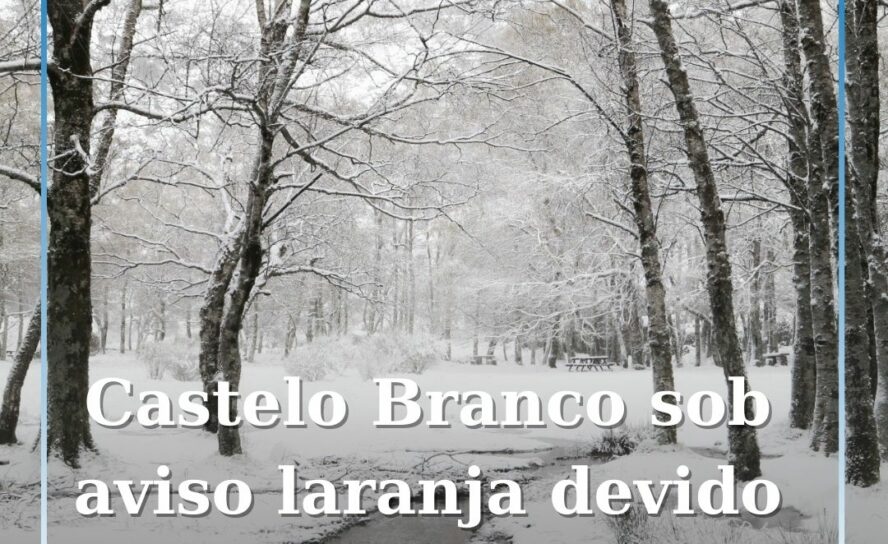 Castelo Branco sob aviso laranja devido à queda de neve