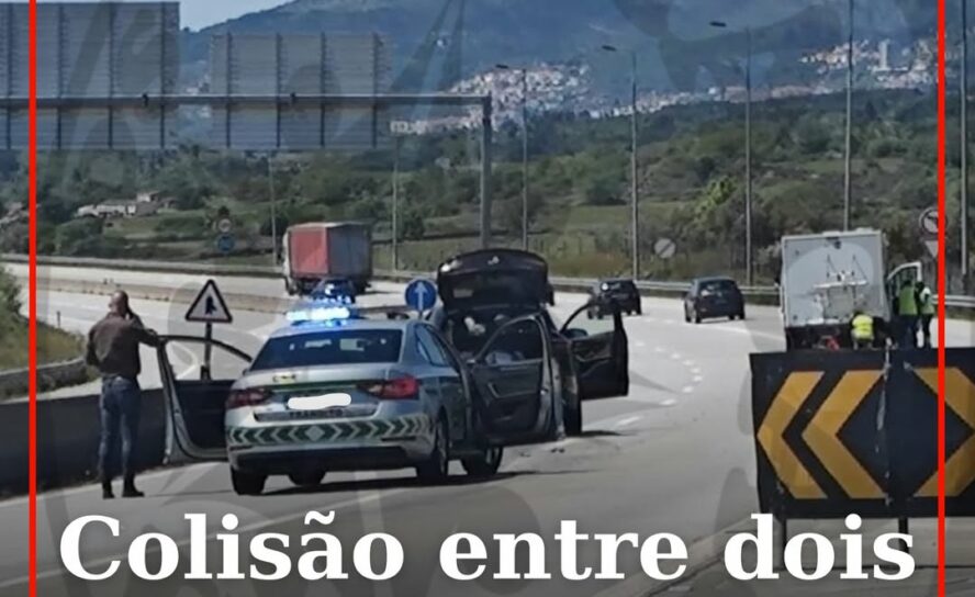 Colisão entre dois veículos na A23