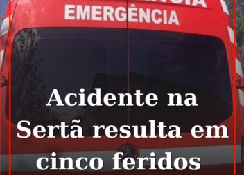Colisão rodoviária resulta em cinco feridos