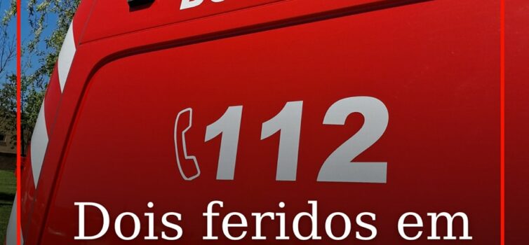 Colisão rodoviária resulta em dois feridos