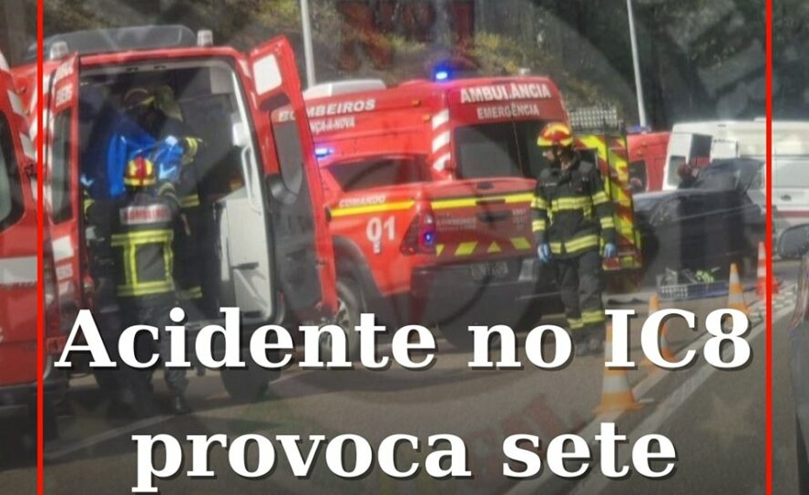Colisão violenta no IC8 em Proença-a-Nova origina sete feridos