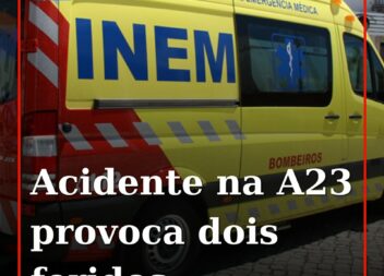 Despiste na A23 no Fundão fere duas pessoas