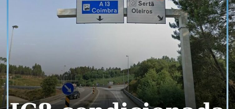 IC8 condicionada ao trânsito nos nós da Sertã e Castelo Branco