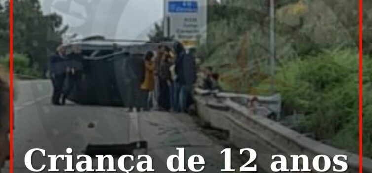 Menina de 12 anos e mais três familiares em capotamento no IC 8