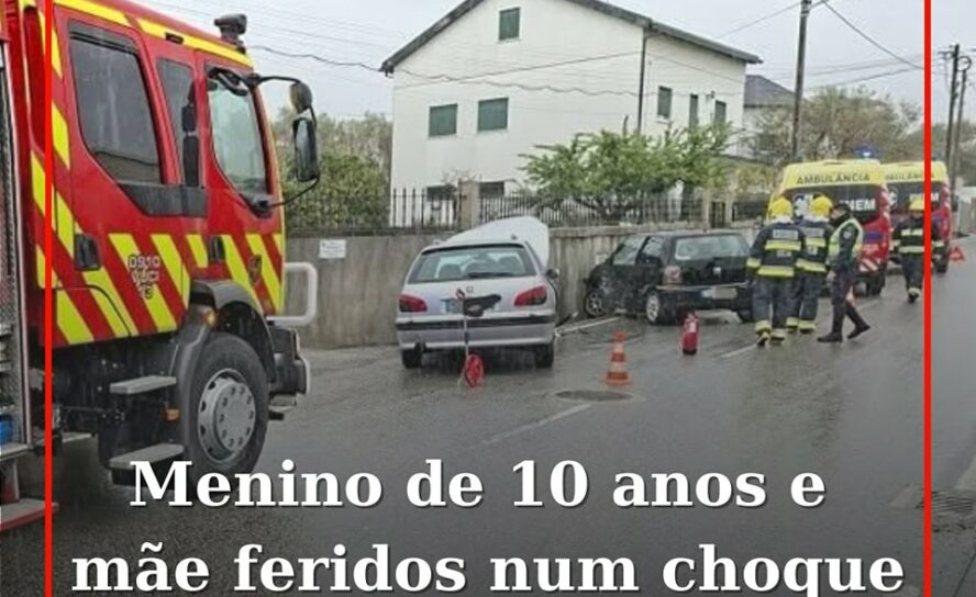 Menino de 10 anos e mãe feridos num choque rodoviário em Seia