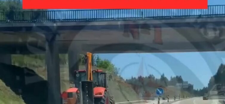Trator em sentido contrário IC8 entre o nó da Graça e Pedrogão