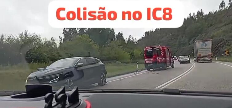 Um ferido após acidente no IC8