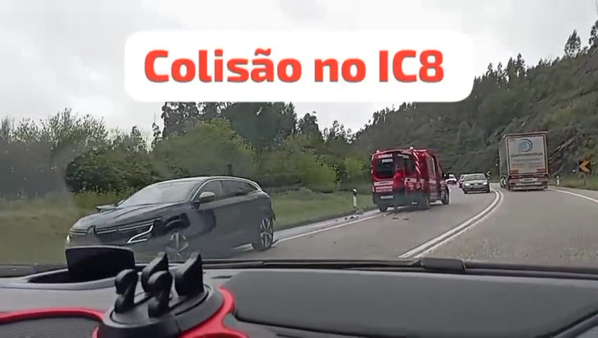 Um ferido após acidente no IC8
