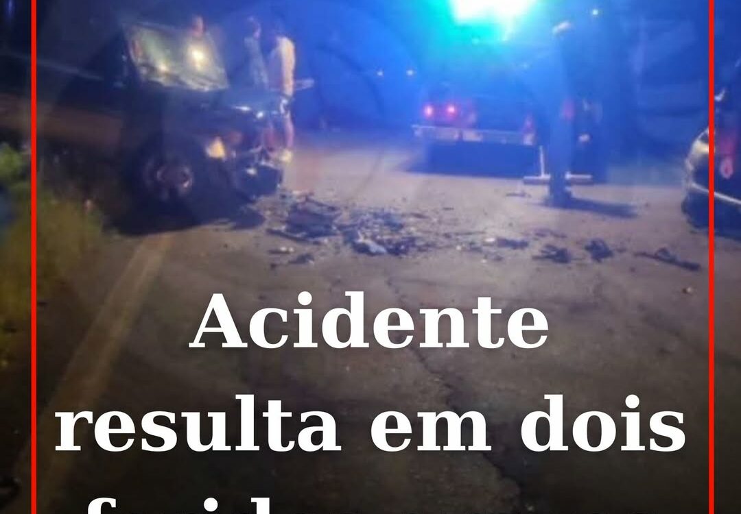 Acidente resulta em dois feridos graves