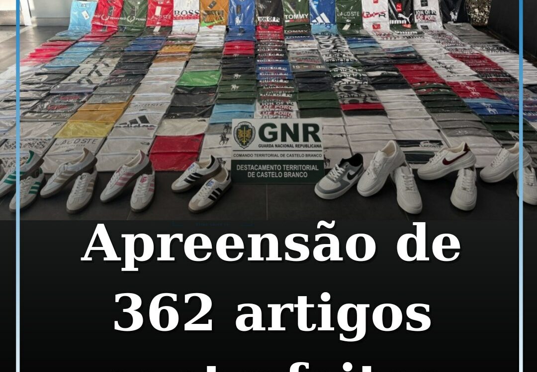 Apreensão de 362 artigos contrafeitos