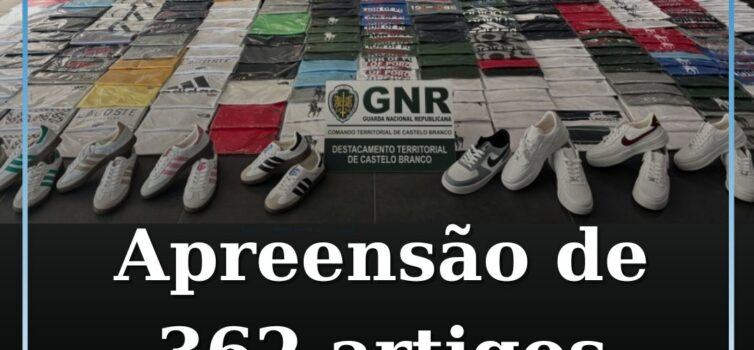 Apreensão de 362 artigos contrafeitos