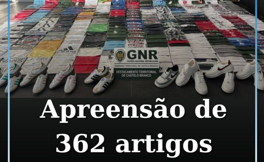 Apreensão de 362 artigos contrafeitos