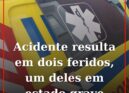 Colisão rodoviária resulta em dois feridos