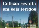 Colisão rodoviária resulta em seis feridos