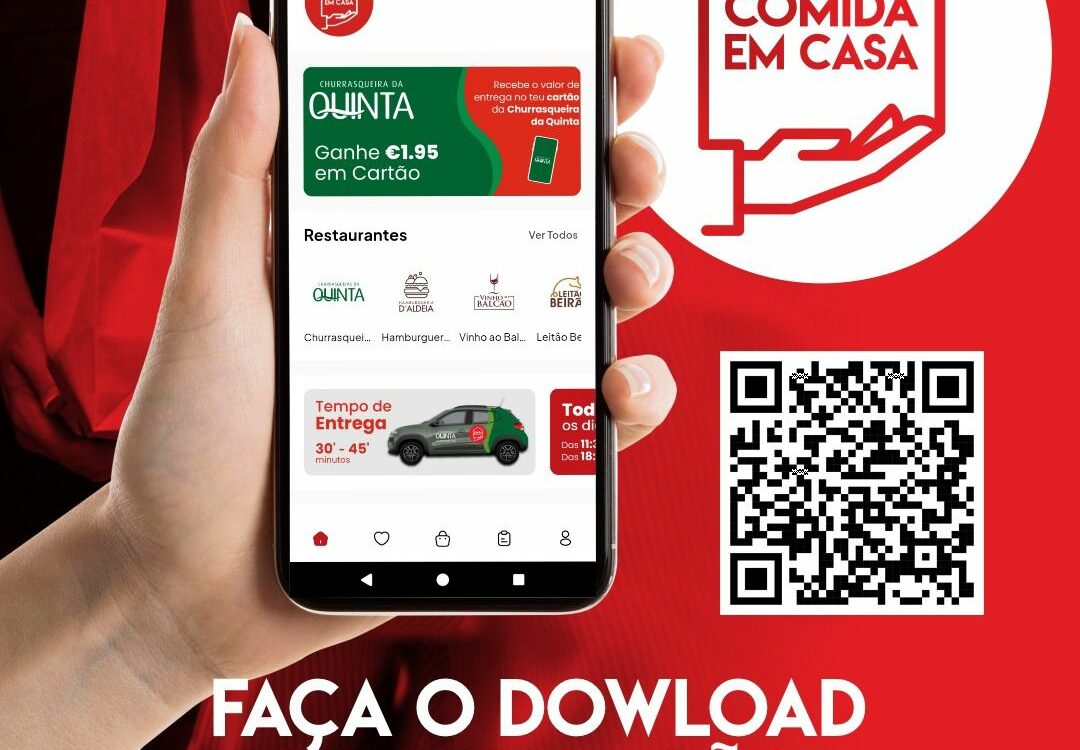 Faça já dowload da aplicação - COMIDA EM CASA