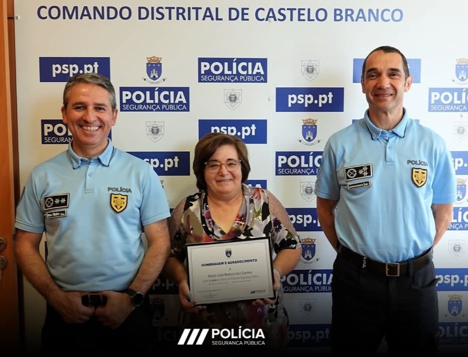 Funcionária da PSP de Castelo Branco aposenta-se após 26 anos de serviço