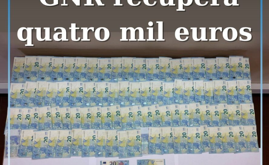GNR recupera quatro mil euros