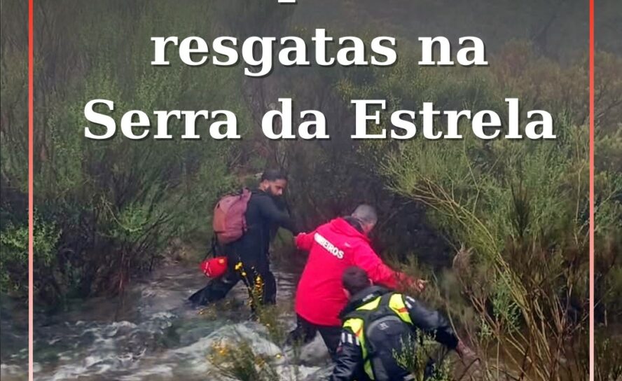 Grupo de pessoas e um cão resgatados com sucesso na Serra da Estrela
