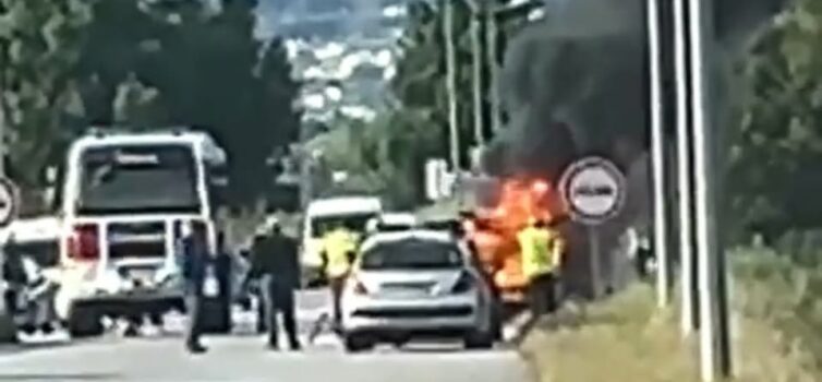 Incêndio rodoviário na Covilha