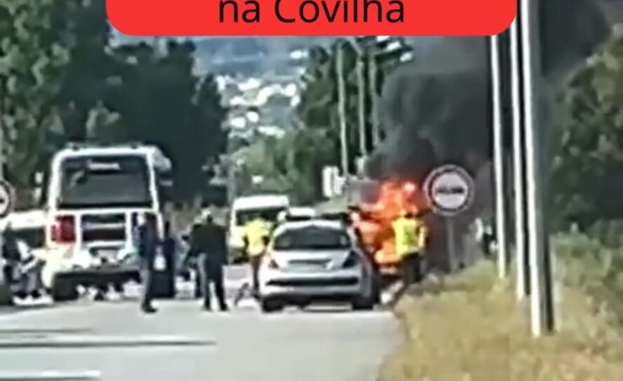 Incêndio rodoviário na Covilha