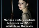 Mariana Costa, estudante de Música na ESART, admitida na Orquestra de Jovens do