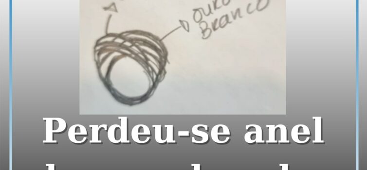 Perdeu-se um anel de ouro, branco e amarelo, entre a padaria Montalvão da rotund