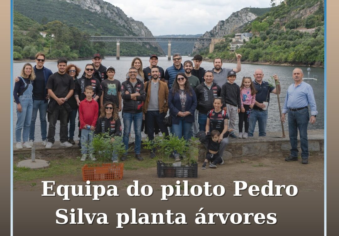 Piloto Pedro Silva e equipa plantam árvores em Vila Velha de Ródão