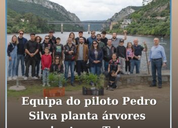 Piloto Pedro Silva e equipa plantam árvores em Vila Velha de Ródão
