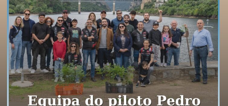Piloto Pedro Silva e equipa plantam árvores em Vila Velha de Ródão