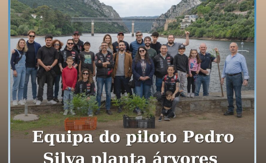 Piloto Pedro Silva e equipa plantam árvores em Vila Velha de Ródão