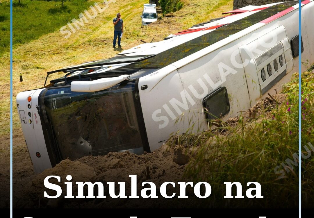 Simulacro testa resposta a acidente com autocarro na Serra da Estrela