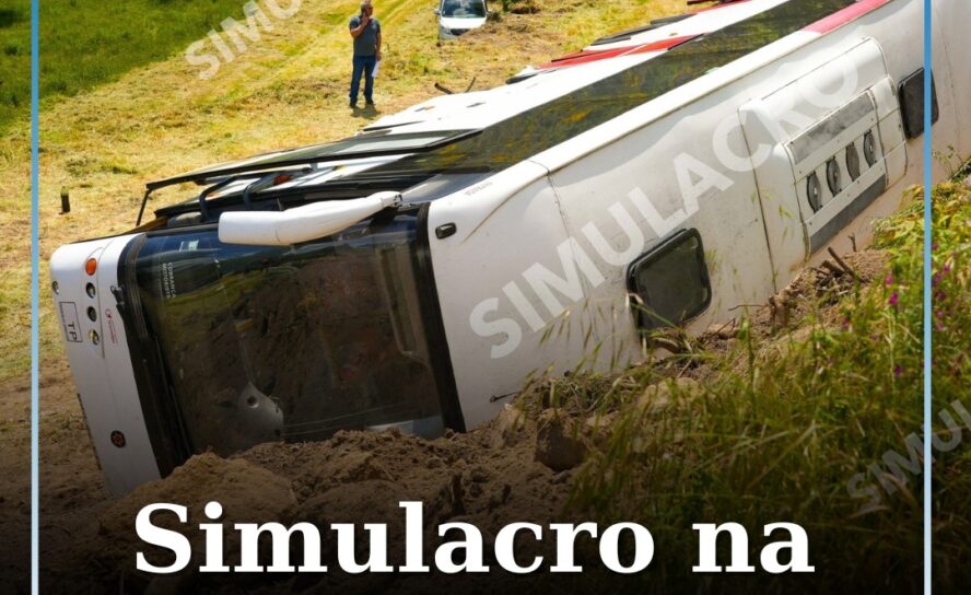 Simulacro testa resposta a acidente com autocarro na Serra da Estrela