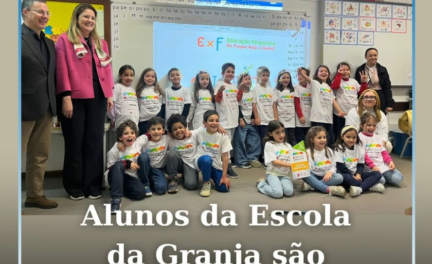 Turma do 1ºA da Escola da Granja é a vencedora municipal das Olímpiadas de Educa