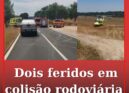 Colisão rodoviária resulta em dois feridos