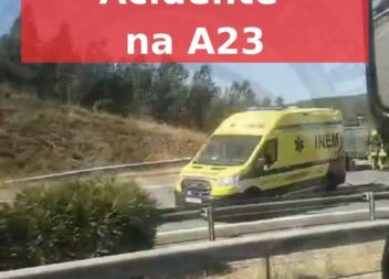 A23 cortada ao trânsito devido a acidente