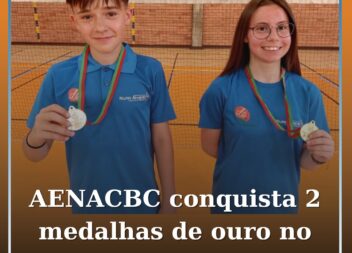 AENACBC conquista 2 medalhas de ouro no badminton distrital