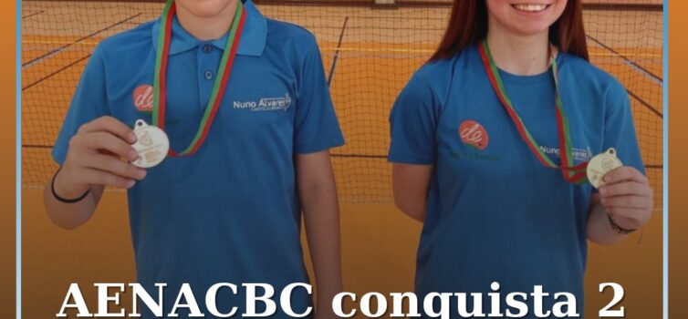 AENACBC conquista 2 medalhas de ouro no badminton distrital