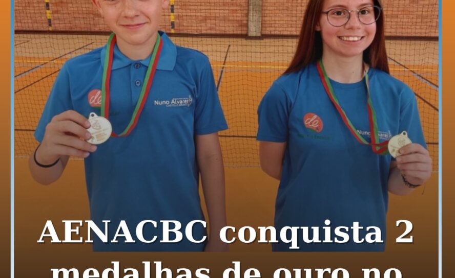 AENACBC conquista 2 medalhas de ouro no badminton distrital
