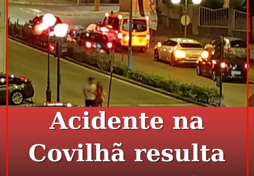 Acidente na Covilhã resulta em um ferido
