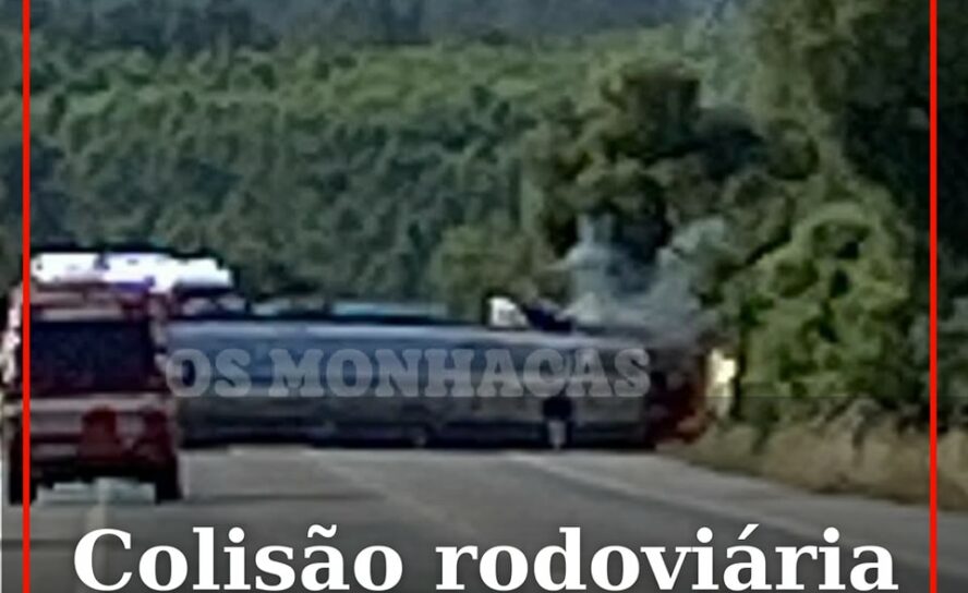 Colisão rodoviária resulta em dois feridos