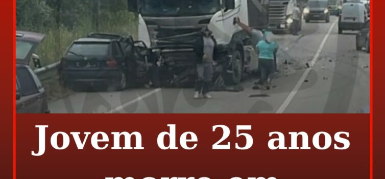 Colisão rodoviária resulta em um morto