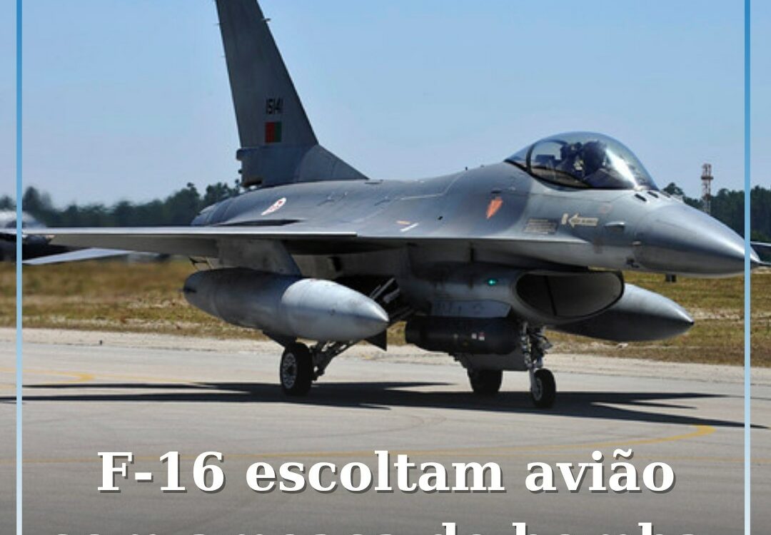 F-16 escoltam avião com ameaça de bomba