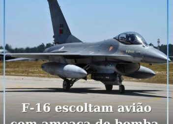 F-16 escoltam avião com ameaça de bomba