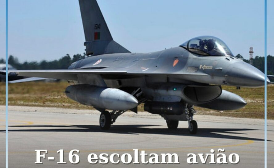 F-16 escoltam avião com ameaça de bomba