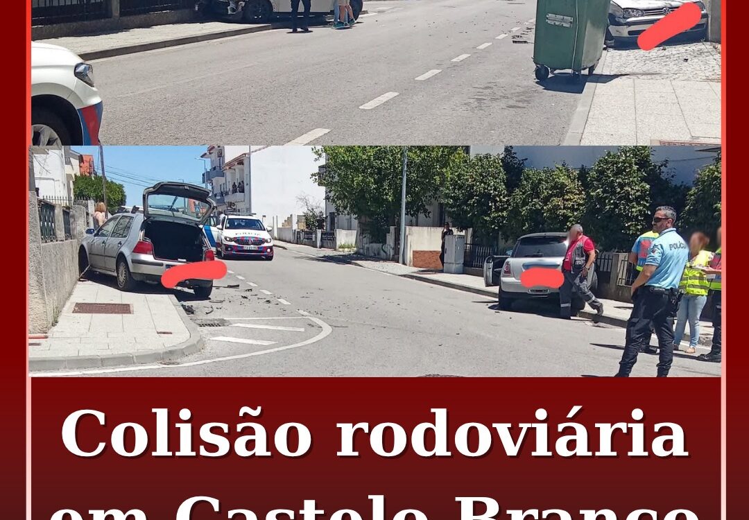 Colisão rodoviária em Castelo Branco