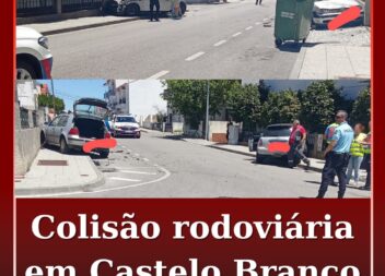 Colisão rodoviária em Castelo Branco