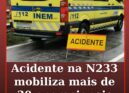 Acidente mobiliza mais de 30 operacionais na Nacional 233