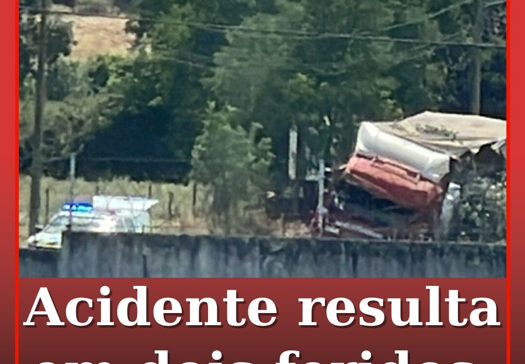 Acidente resulta em dois feridos